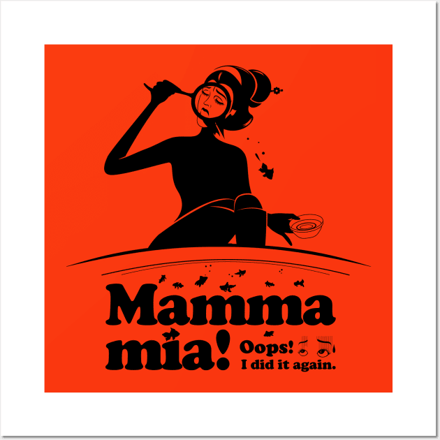 Mamma mia “Goldfish scooping” Wall Art by t-shirts-cafe